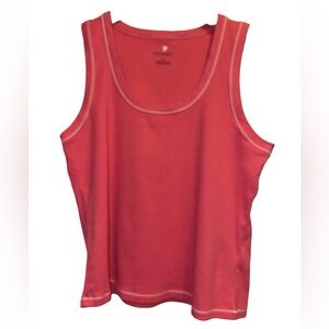 Pilcro The Sunny Scoop Women's Pink coral ribbed  Tank Top XL